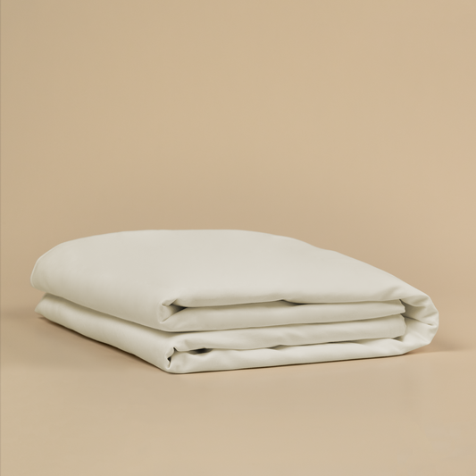 Tureis Magnetic Duvet Cover in Off-White, folded